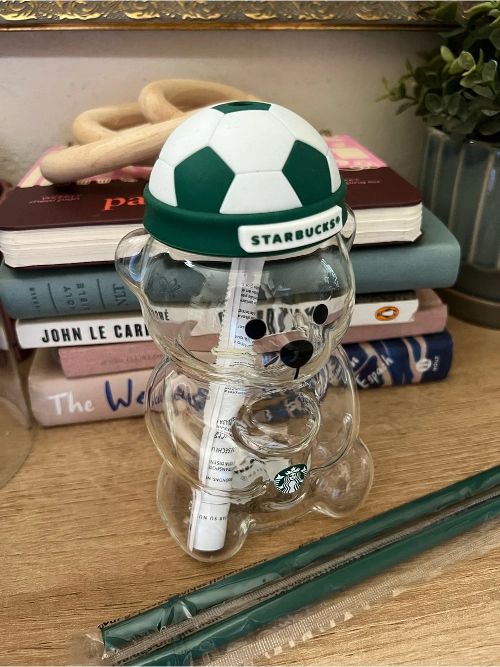 Starbucks Clear Glass Bearista Heart Vase